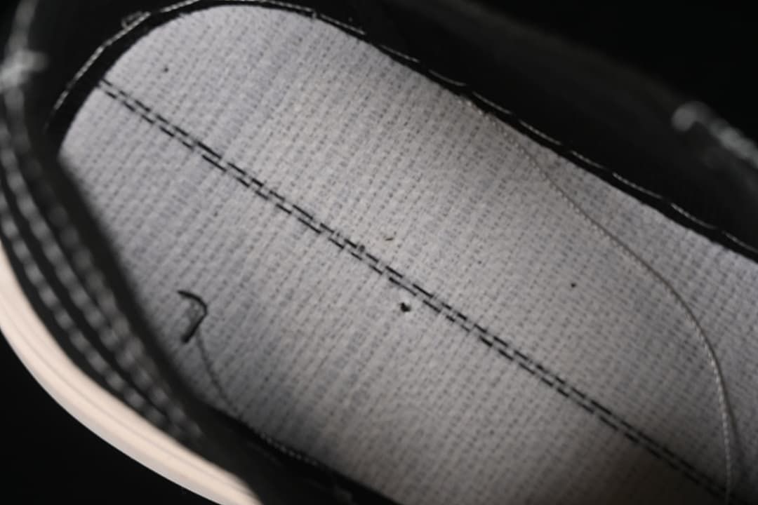 Close-up of the textured interior of the sneaker.