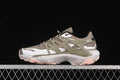 Side view of Salomon XT Pu.re Advanced sneakers in taupe, white, and pale pink