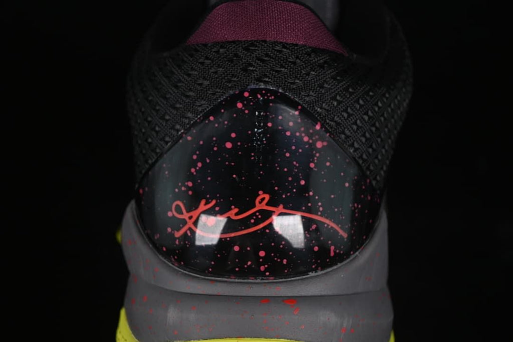 Rear view showing the Kobe signature detail and speckled heel panel