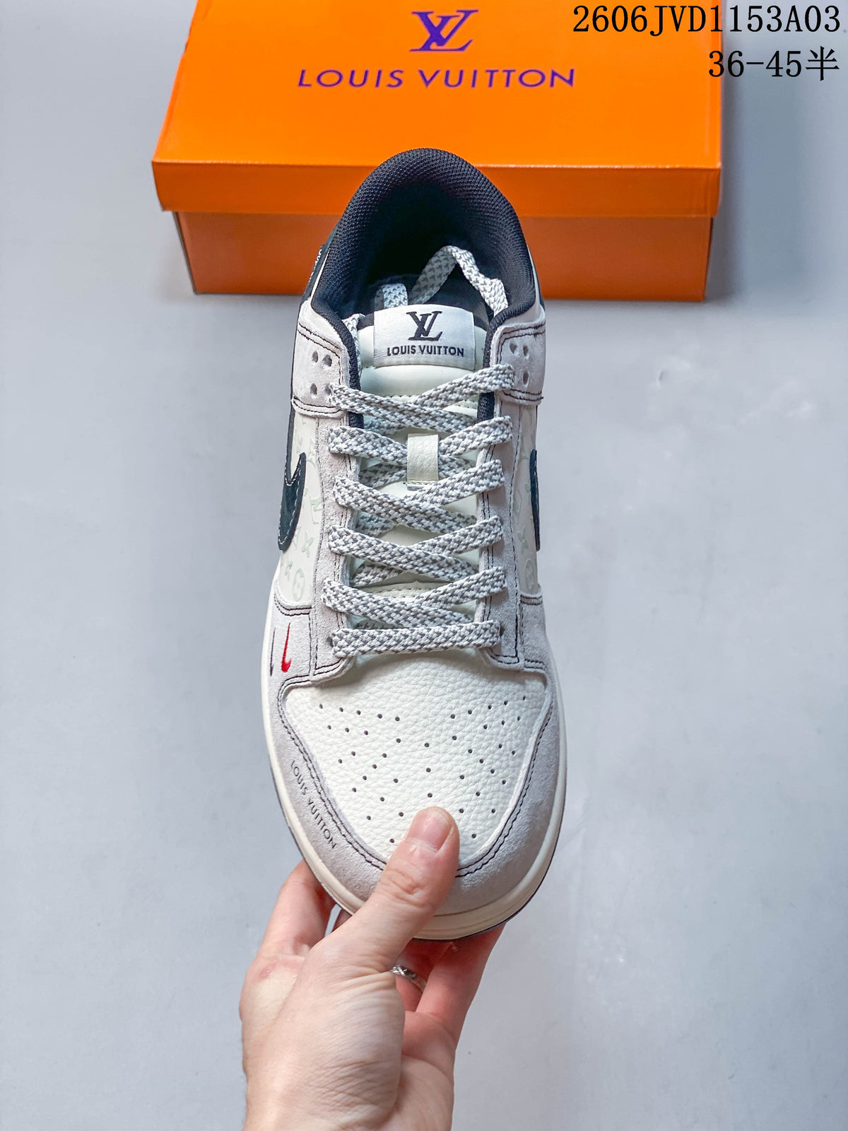 Top view showing the laces and perforated toe panel