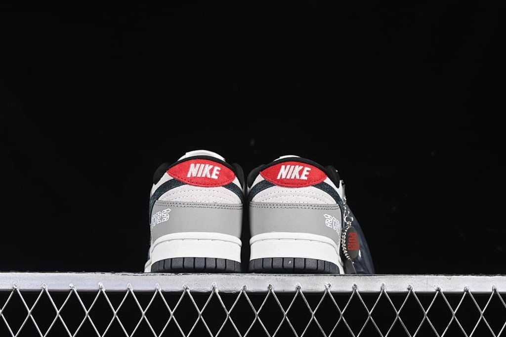 Rear view of both sneakers showing heel details