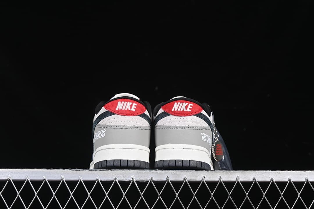 Rear view of both sneakers showing heel details