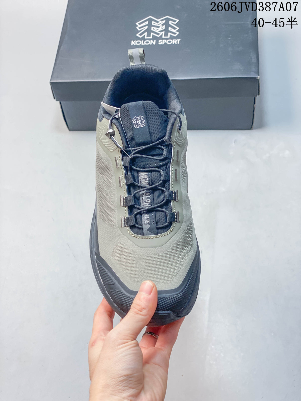 Front view of the sneaker showing its lace-up closure and reinforced-looking toe