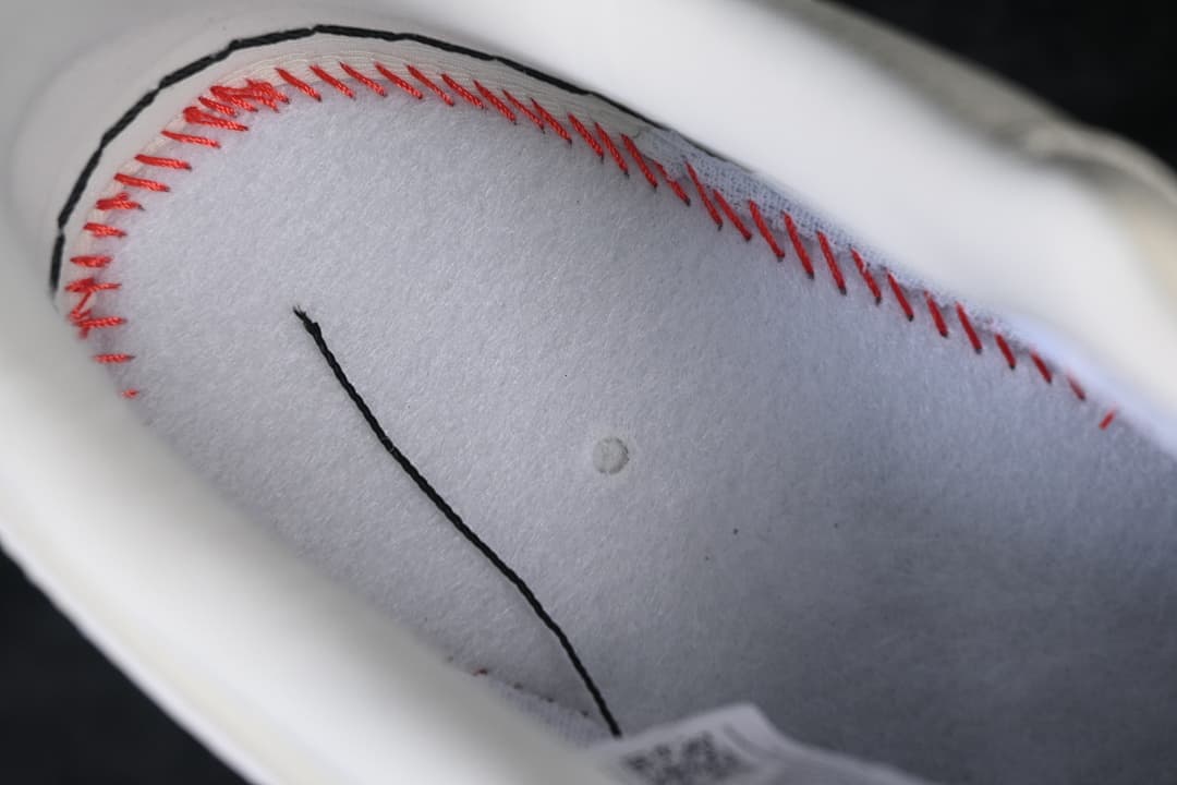 Close-up of interior stitching and lining