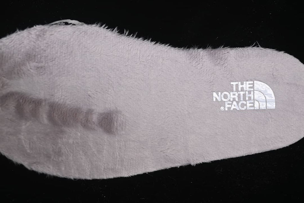 Close-up of The North Face branding on the footbed