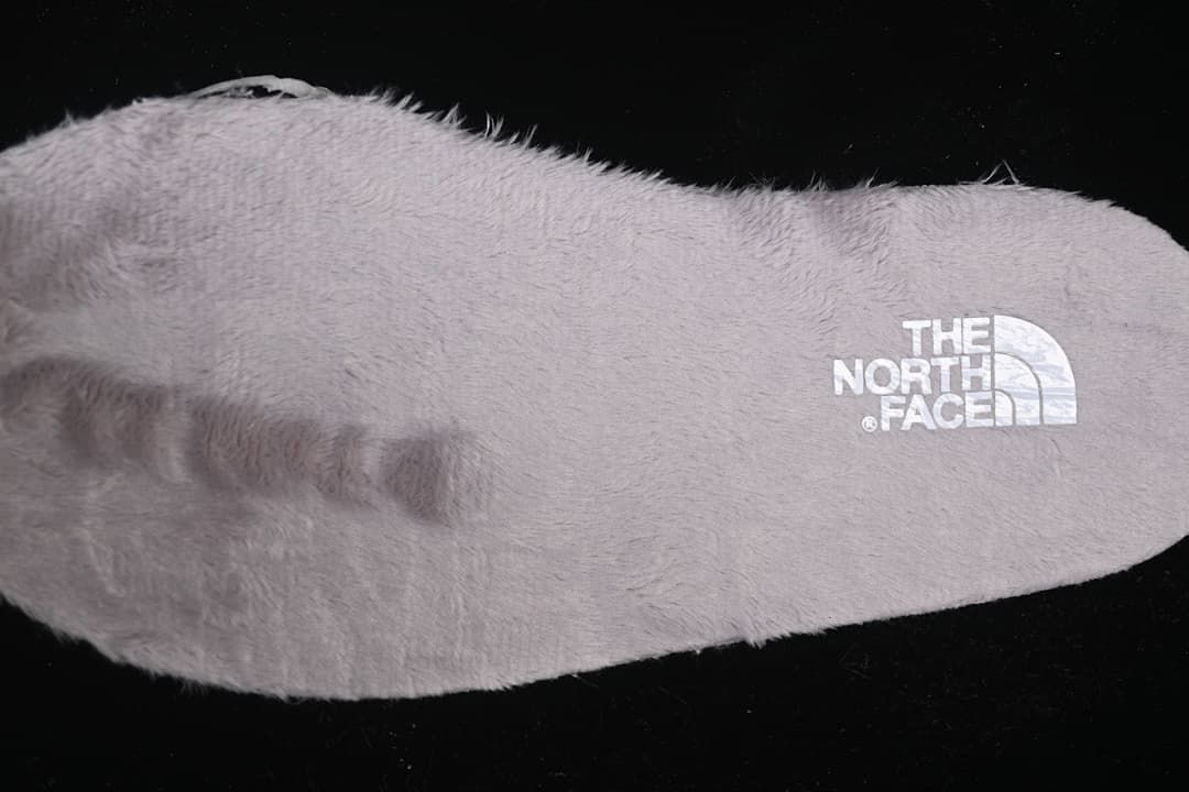 Close-up of The North Face branding on the footbed