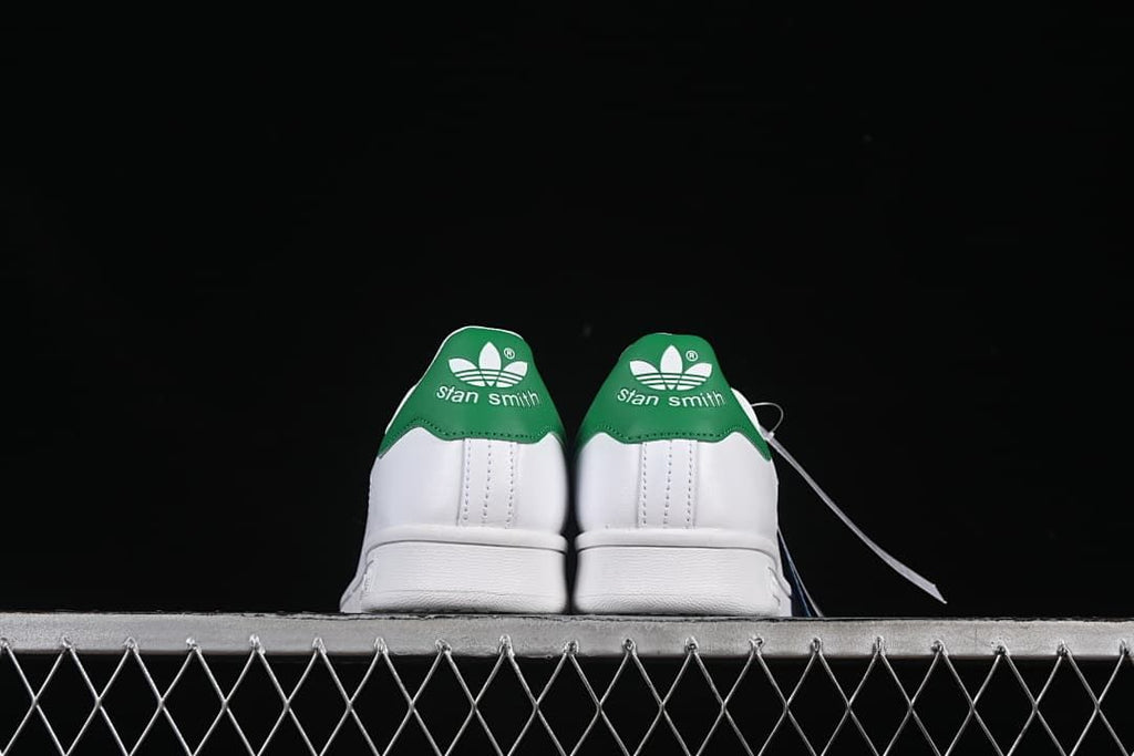 Rear view highlighting the green heel tabs