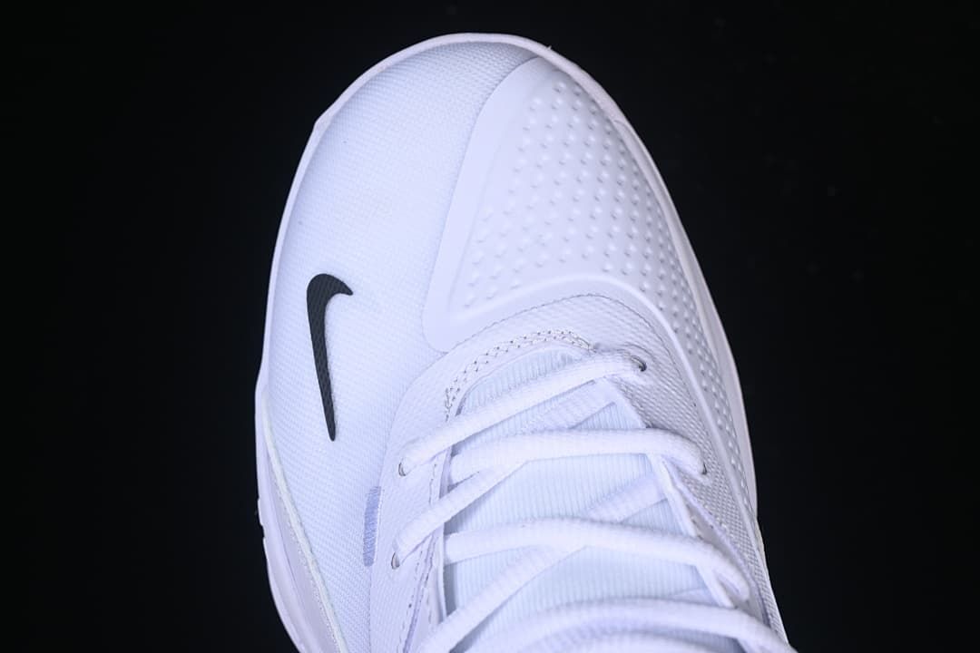 Top-front view of the shoe showing the toe and laces.