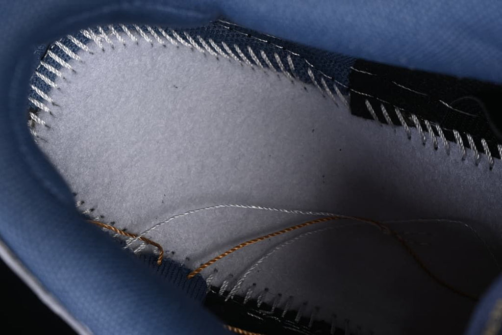 Interior stitching and lining detail inside the shoe