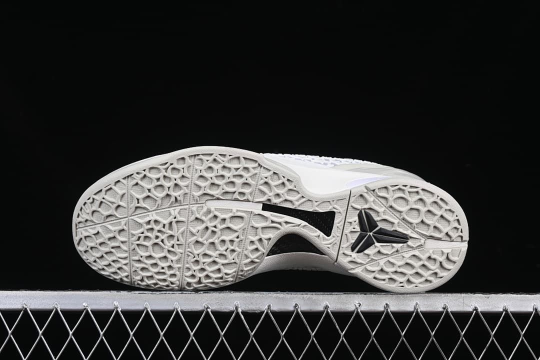 Outsole view showing the patterned tread and Kobe logo