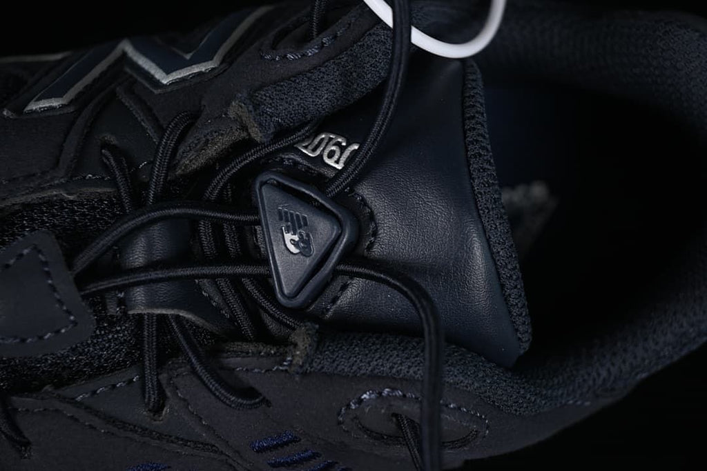 Close-up of the lace toggle and tongue details