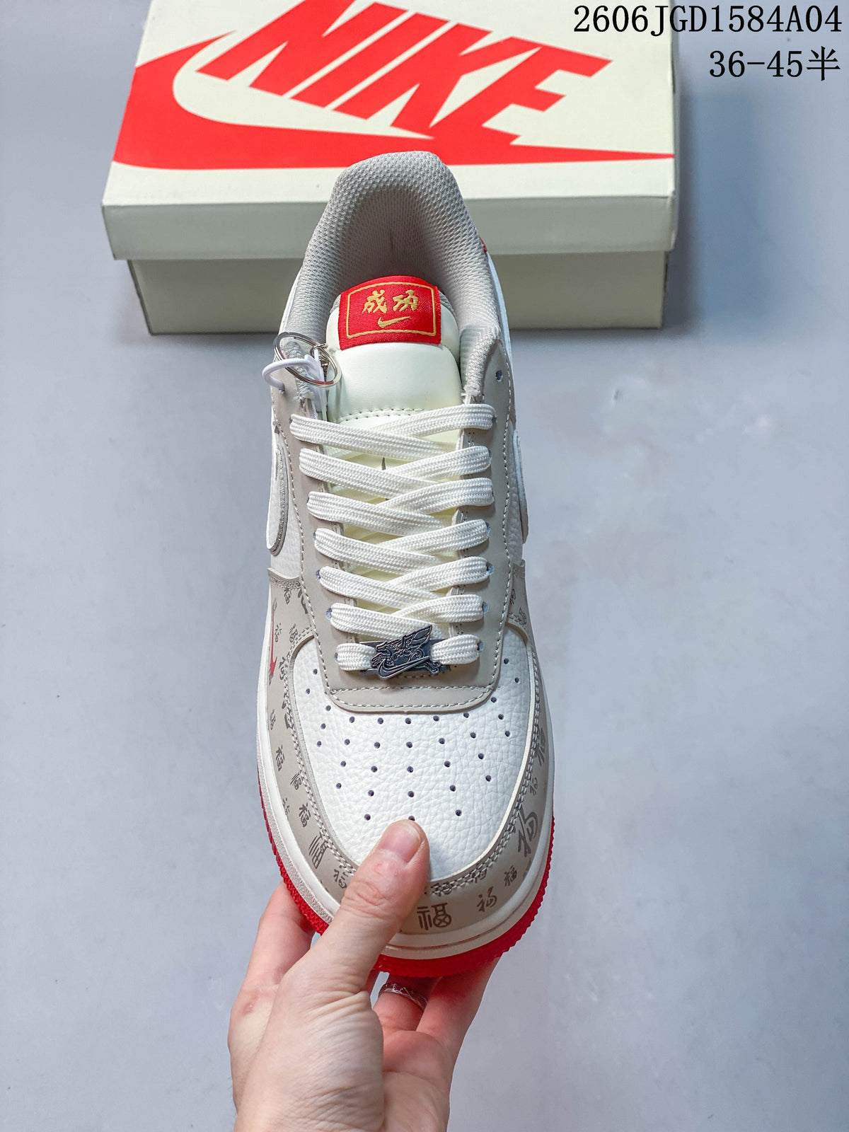 Top view showing the perforated toe, white laces, and decorative lace accessory