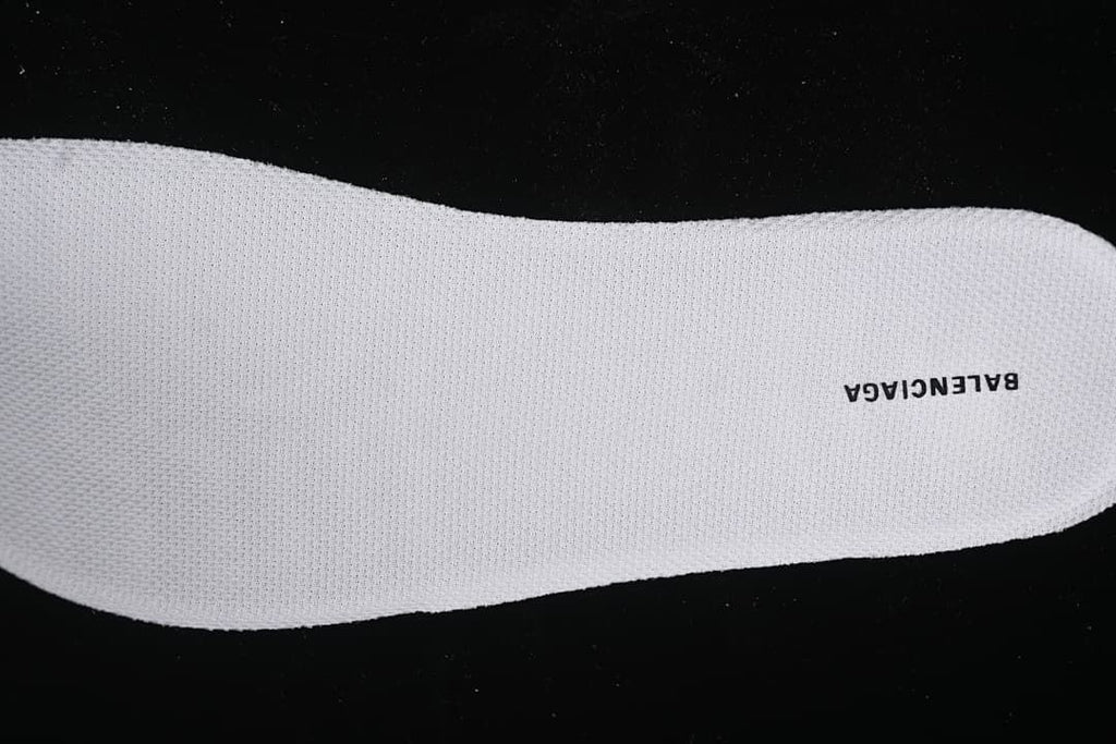 White sneaker insole with Balenciaga branding