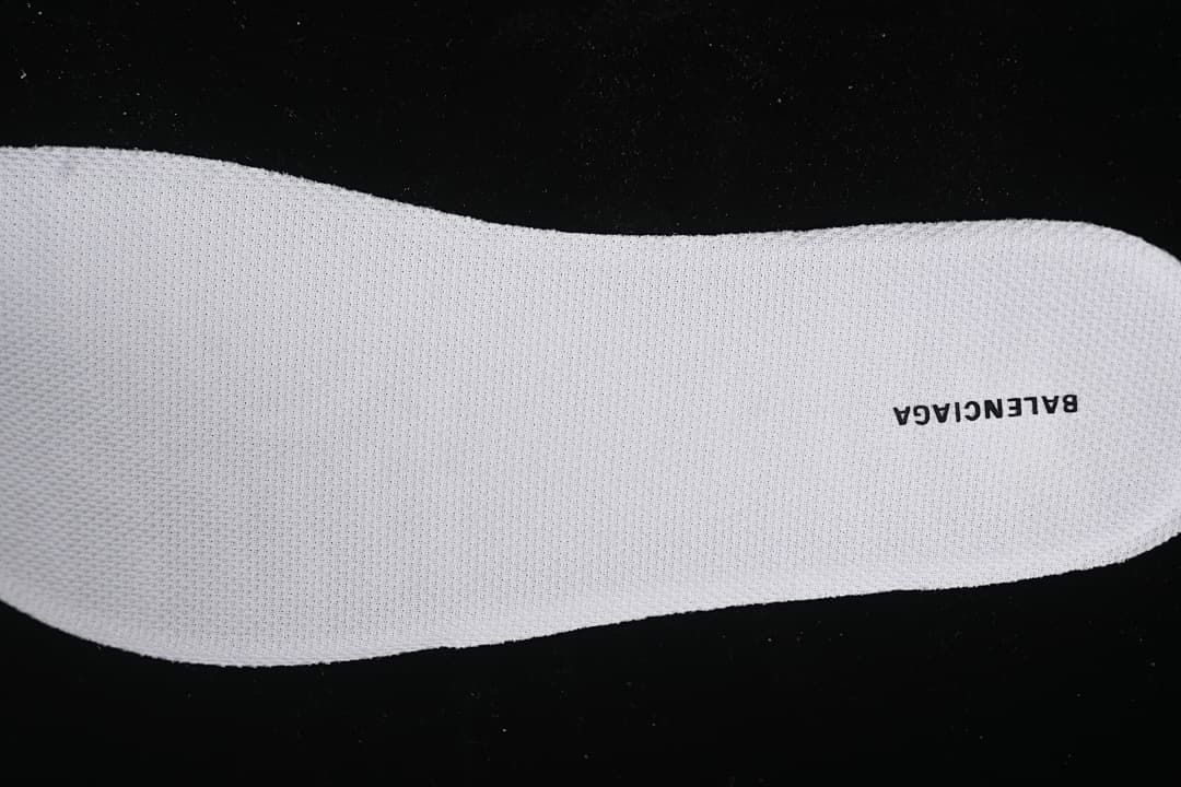 White sneaker insole with Balenciaga branding