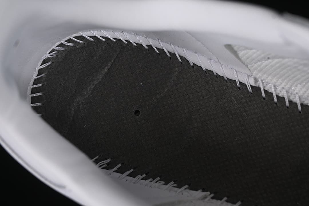 Close-up of the interior construction and stitching