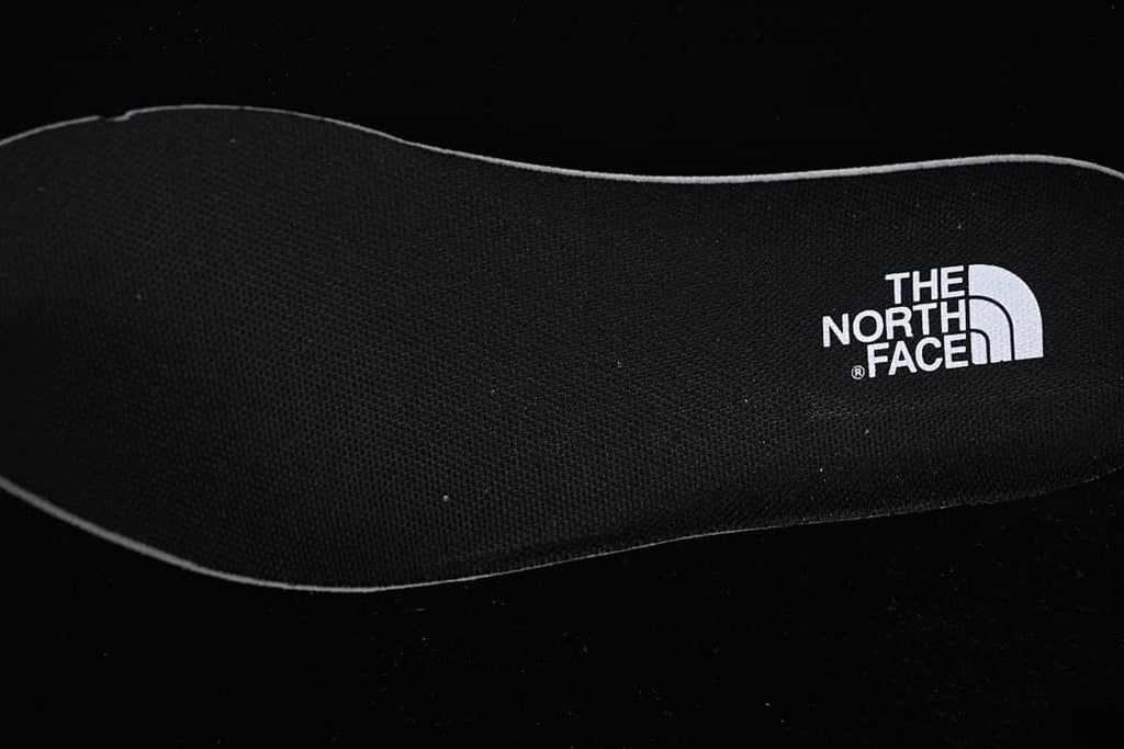 Close-up of the black insole with The North Face branding.
