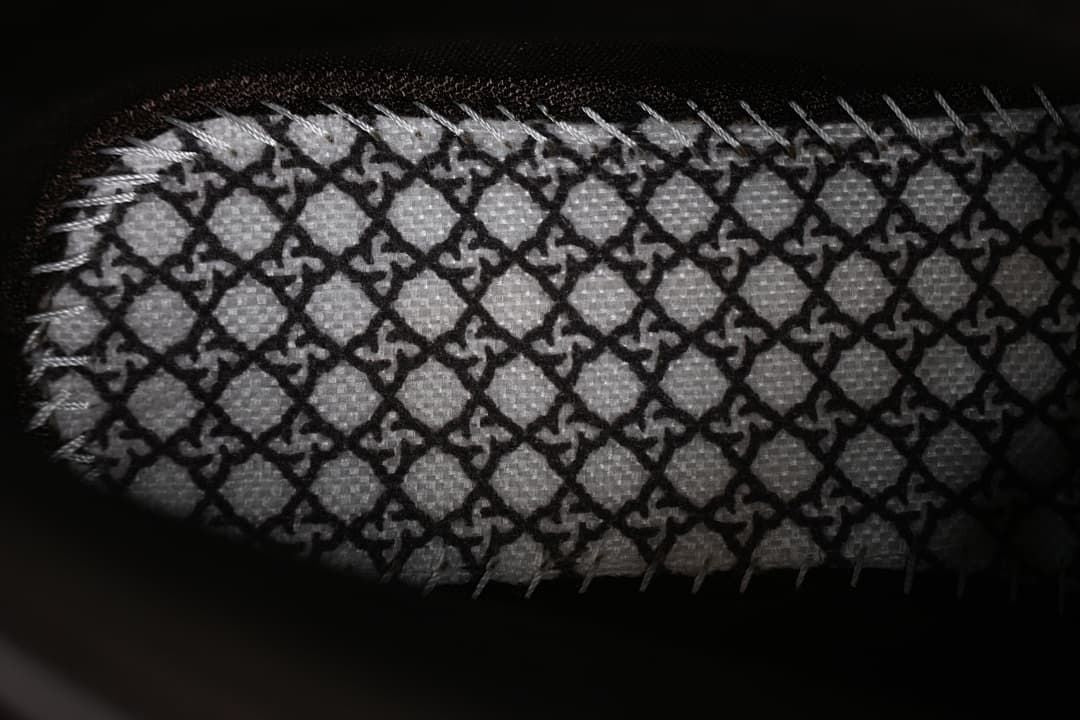 Close-up of the boot's patterned insole surface