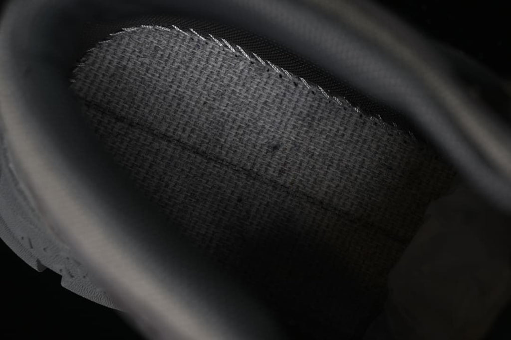 Close-up view inside the shoe