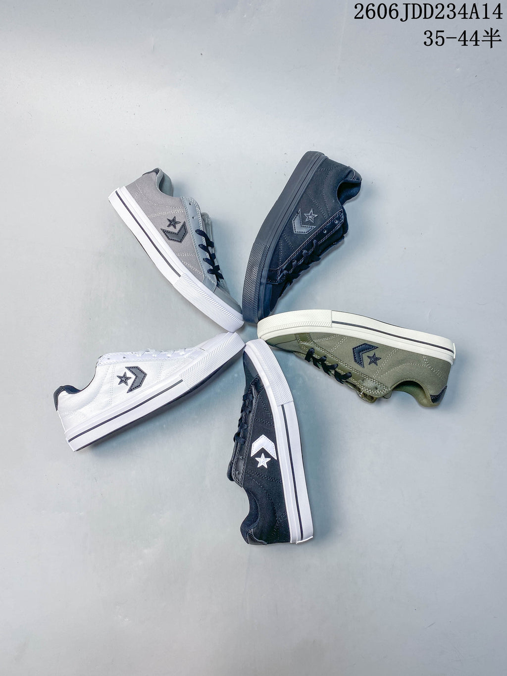 Several Converse Sport Casual low-top sneakers arranged in different colors