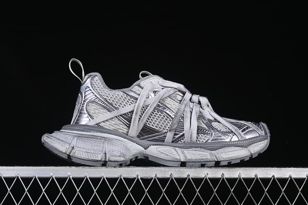 Side profile of the grey mix sneaker