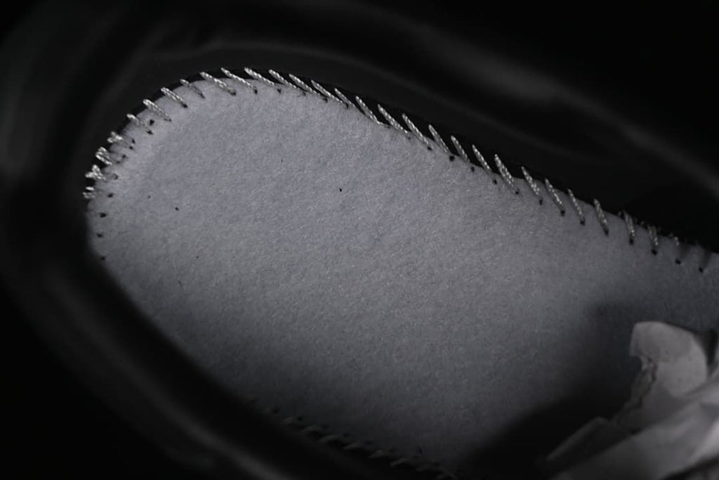Close-up of the sneaker’s inner lining and stitching