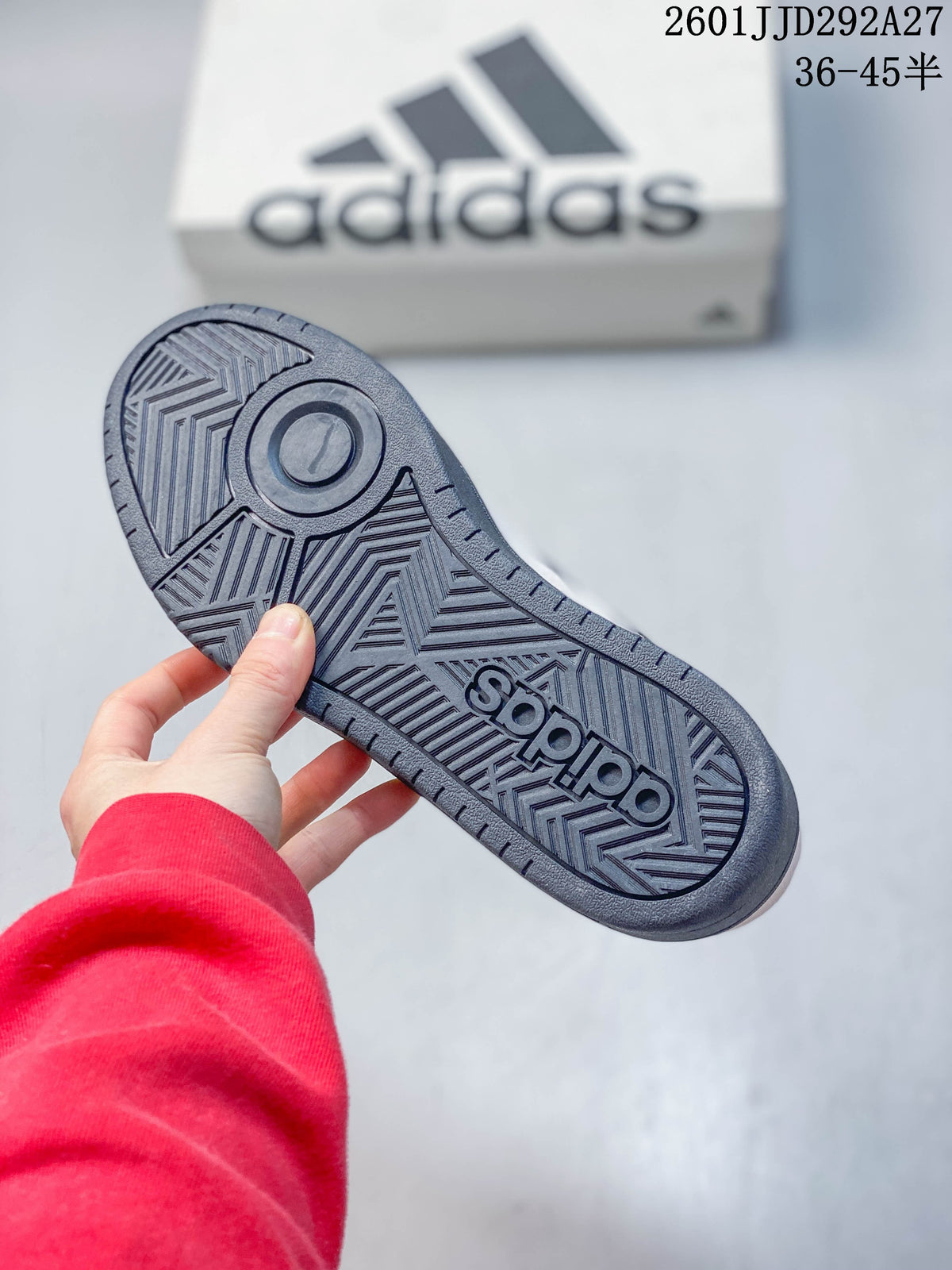 Close-up of the dark patterned outsole on an Adidas Wcard Adv sneaker
