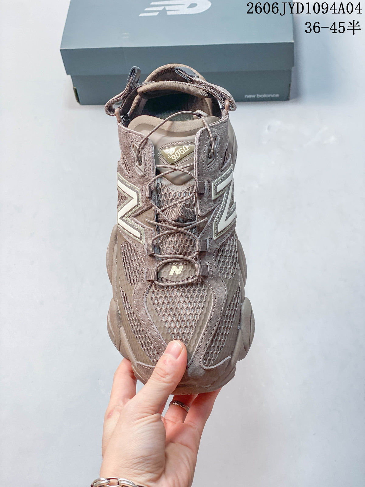 Front view of the sneaker showing the lace-up fastening and mesh-look panels