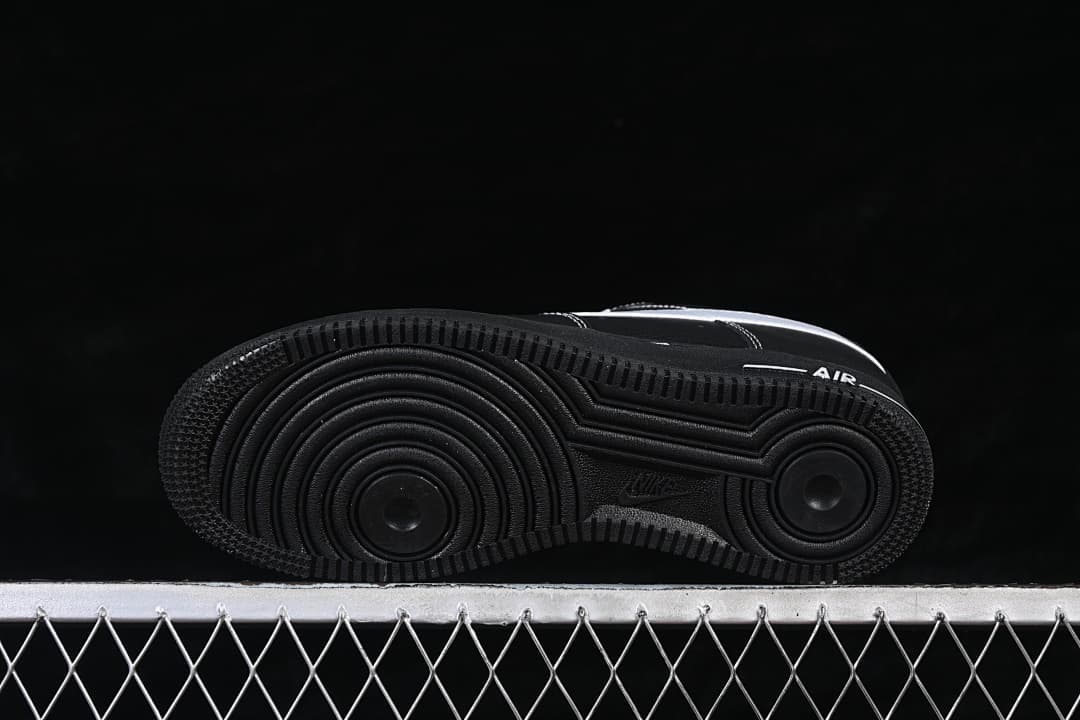 Underside view showing the black outsole tread