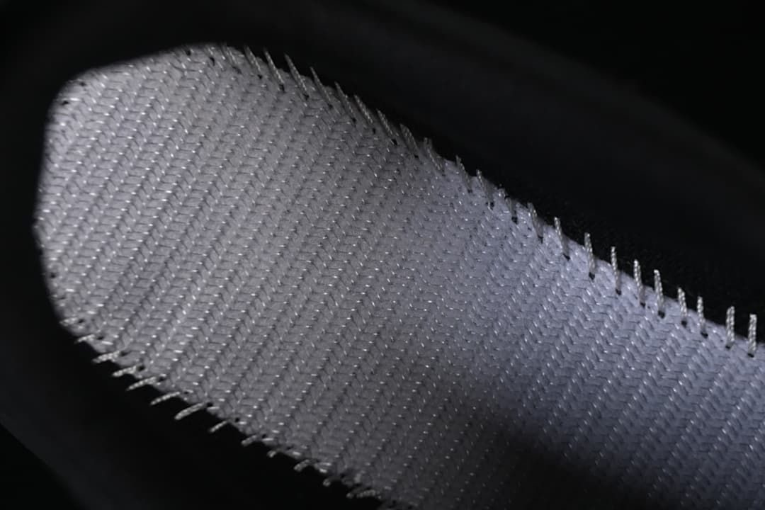 Close-up of the textured shoe lining