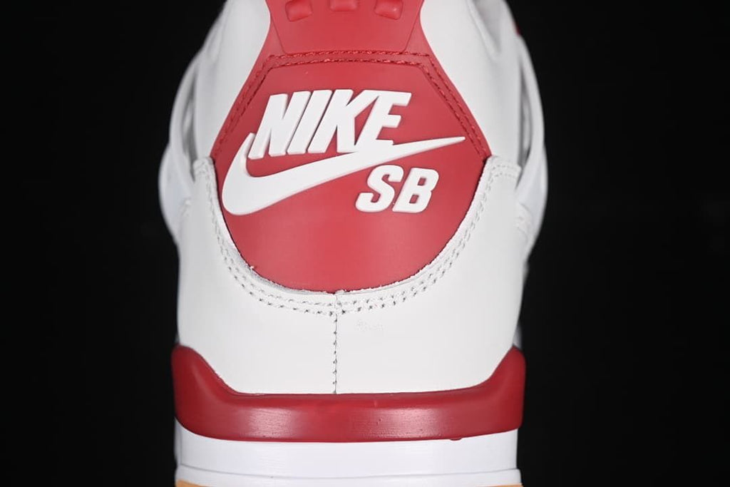 Rear view showing the red Nike SB heel panel