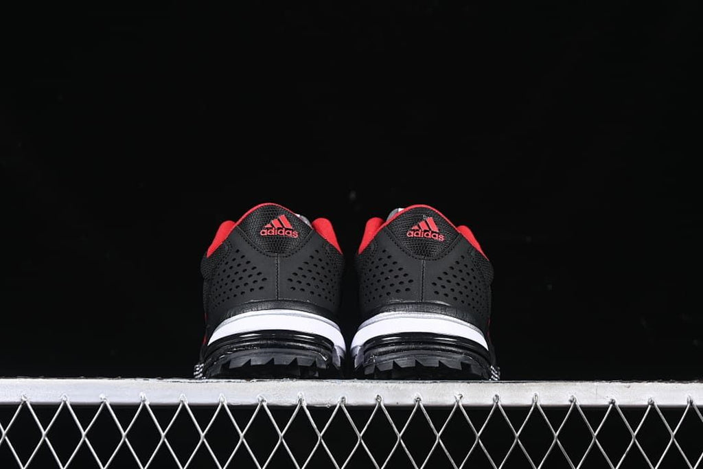 Rear view of both sneakers showing heel details and outsoles.