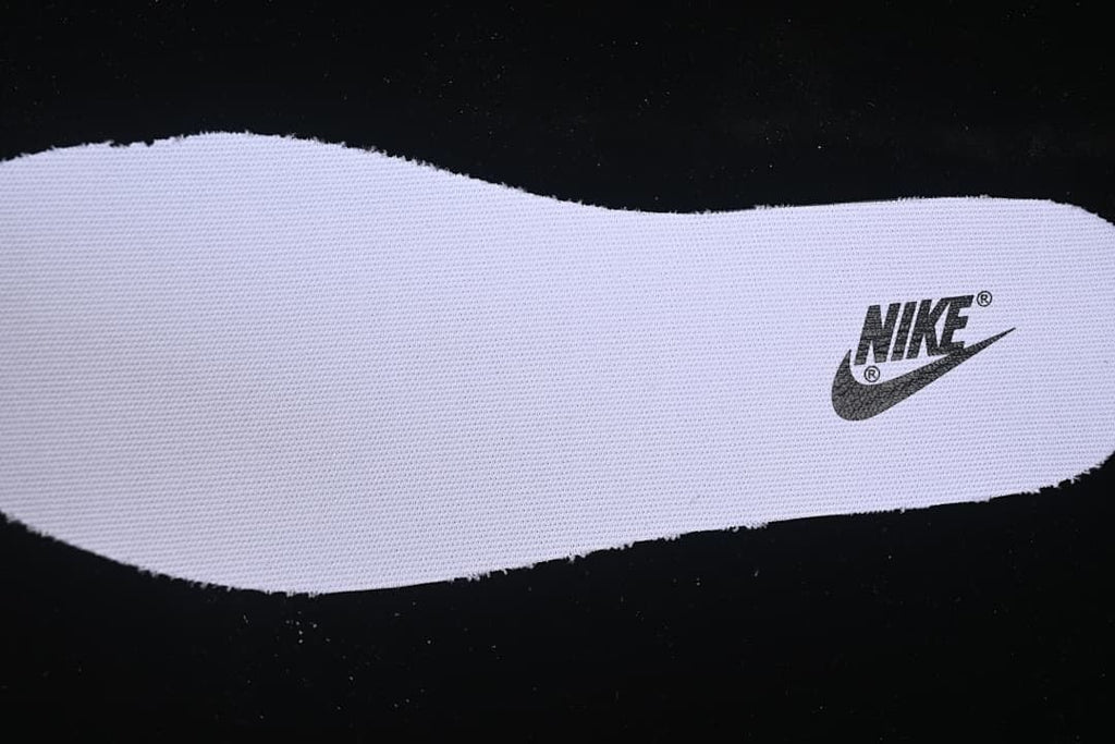 White shoe insole with a printed Nike logo