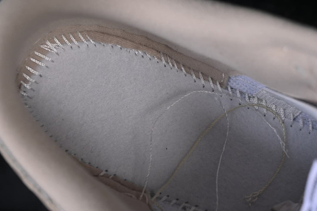 Close-up of interior stitching and lining