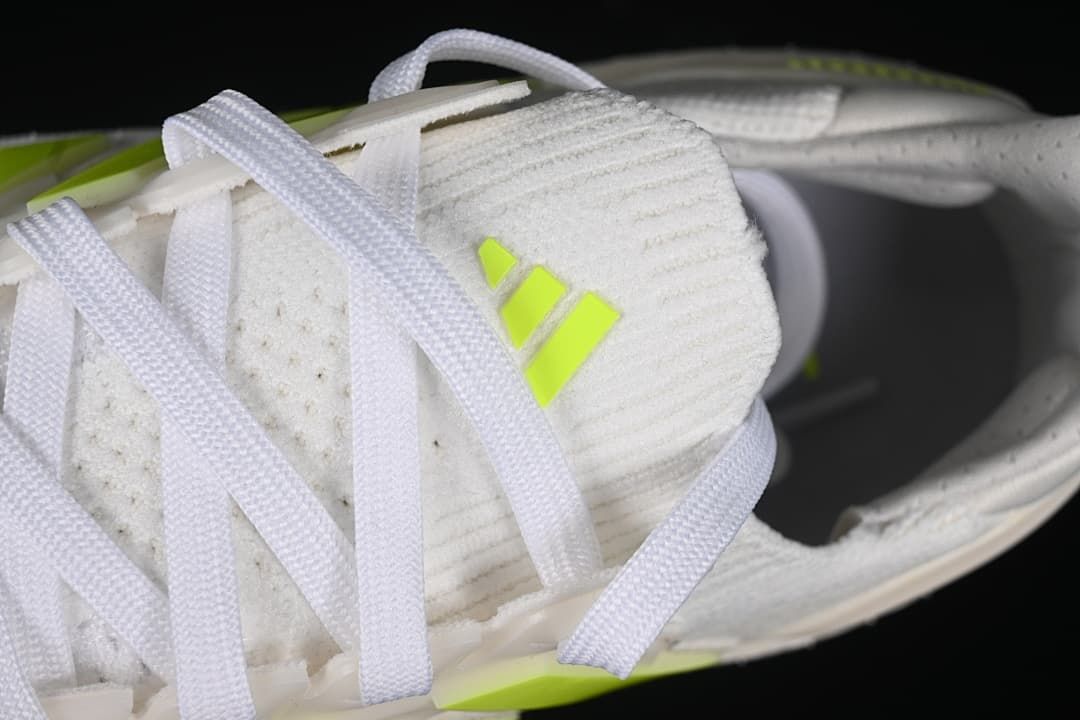 Close-up of the tongue, logo, and laces