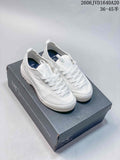 White Arc'teryx Konseal LT shoes shown on a branded box; image overlay lists sizes 36–45.5.