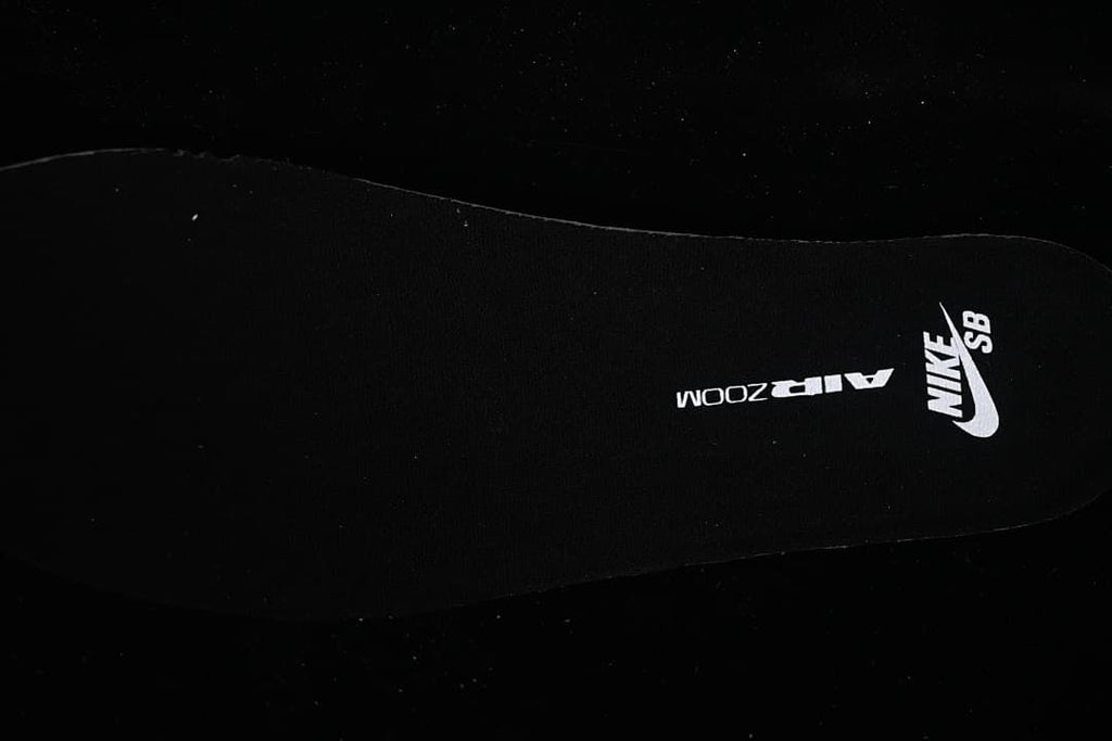 Close-up of the black Nike SB insole branding