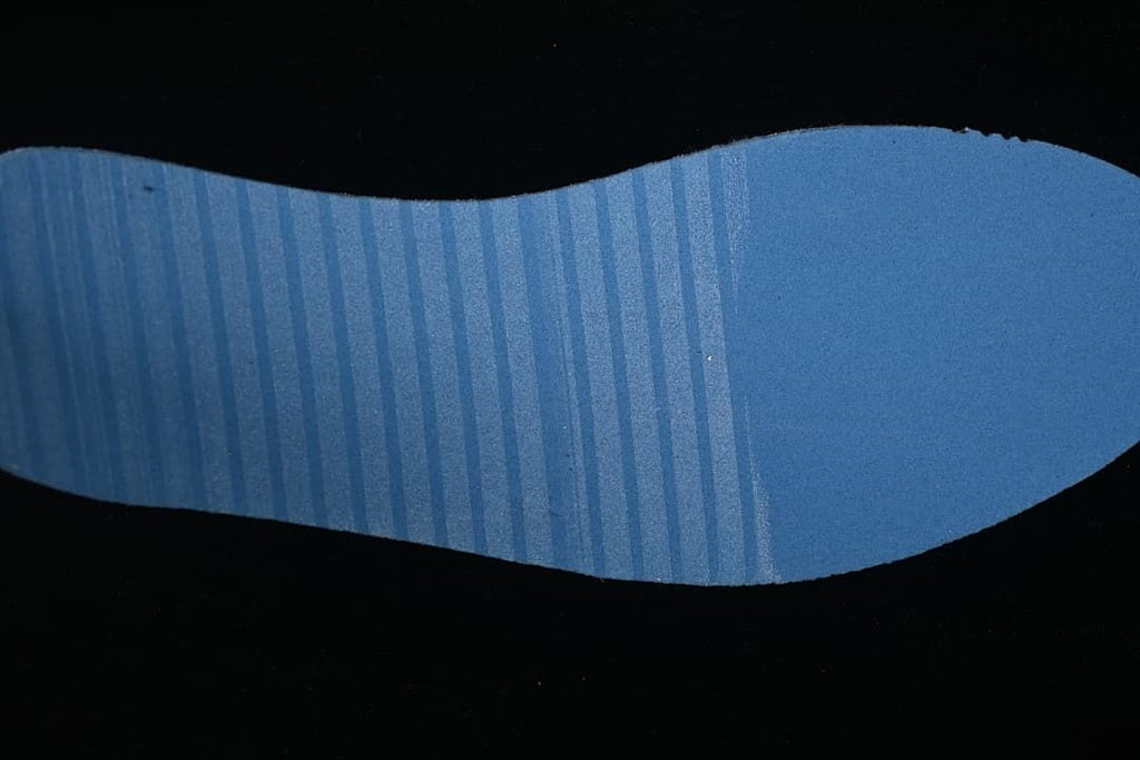 Blue textured outsole detail