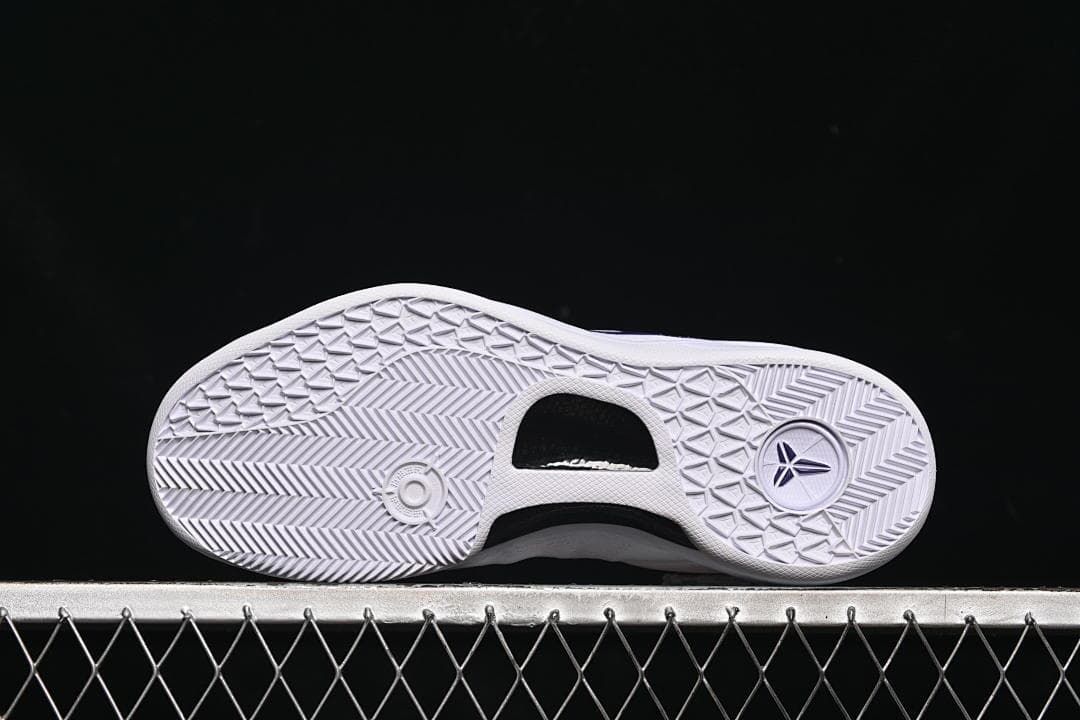 Underside view of the patterned outsole
