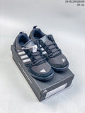 Pair of charcoal and black adidas Daroga Plus shoes displayed on a box; image overlay reads 39–44.