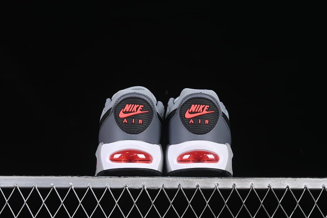 Rear view showing heel logos and red Air units