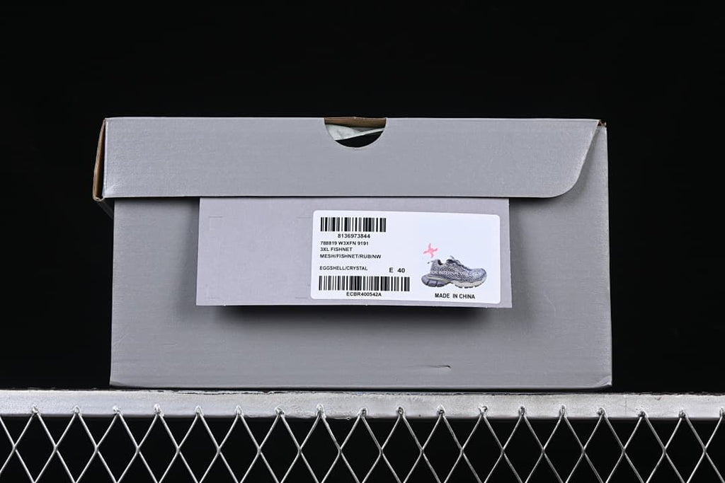 Shoebox label showing the sample size as EU 40