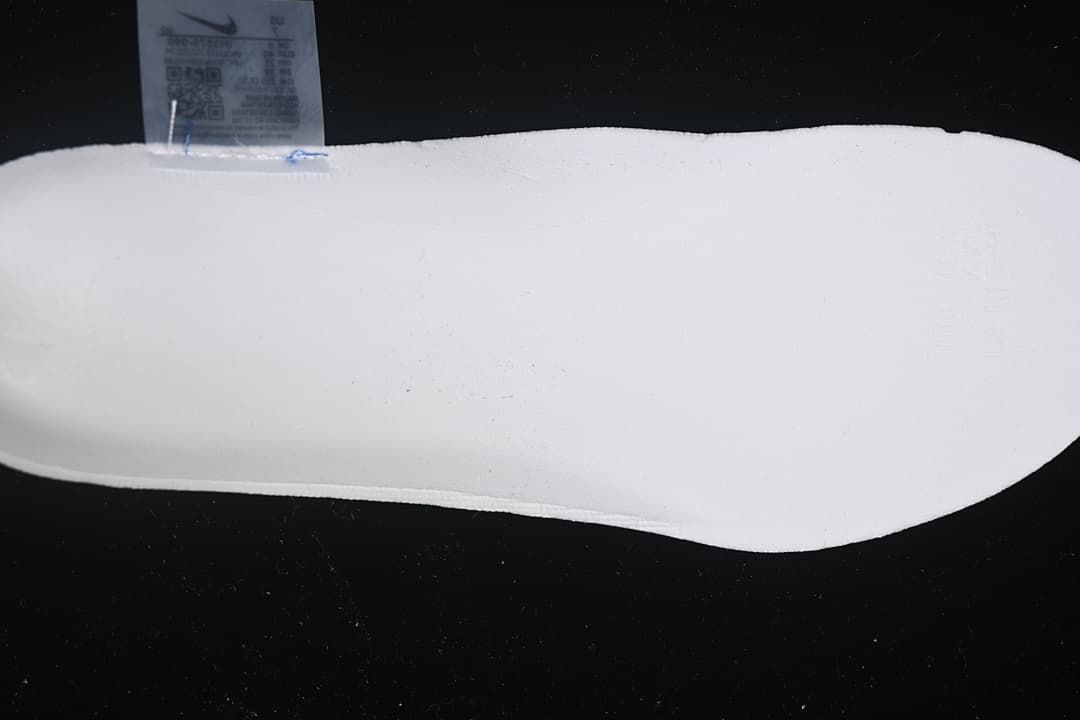 White shoe insert shown from above