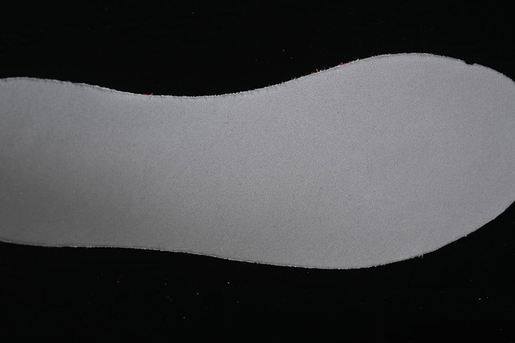Close-up of the light-colored shoe insole