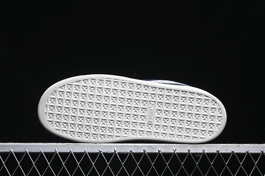 Underside view showing the patterned outsole