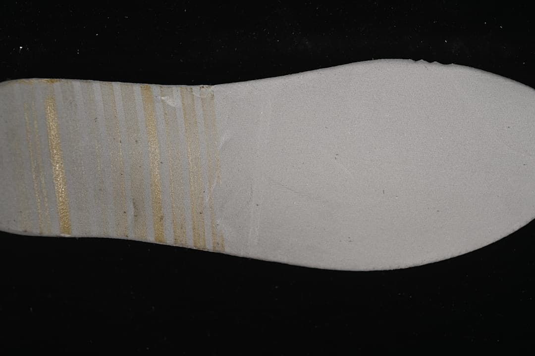 Close-up of the off-white shoe outsole