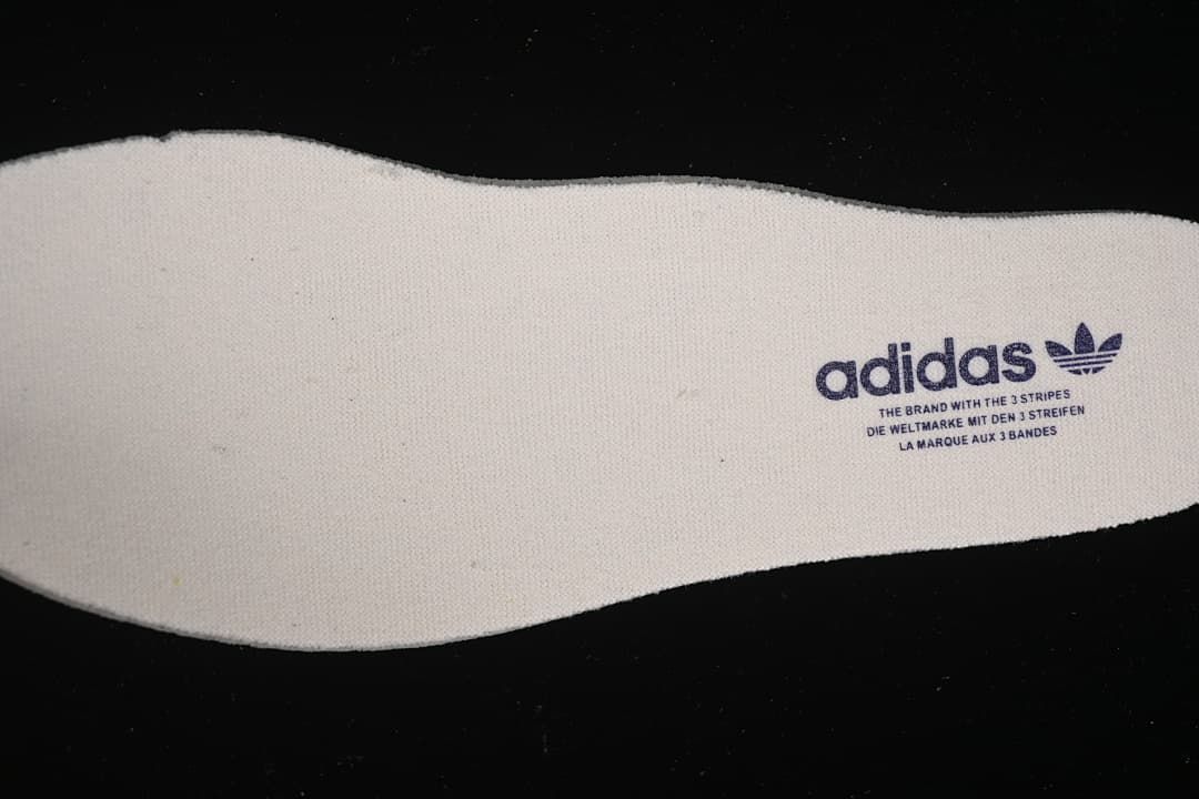 Close-up of the insole with adidas branding