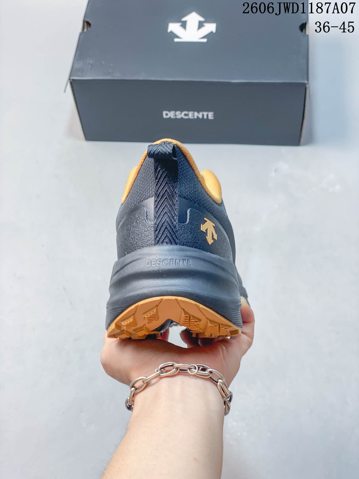 Rear view showing the shoe heel, logo detail, and textured outsole
