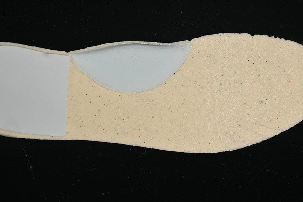Close-up view of the shoe insole