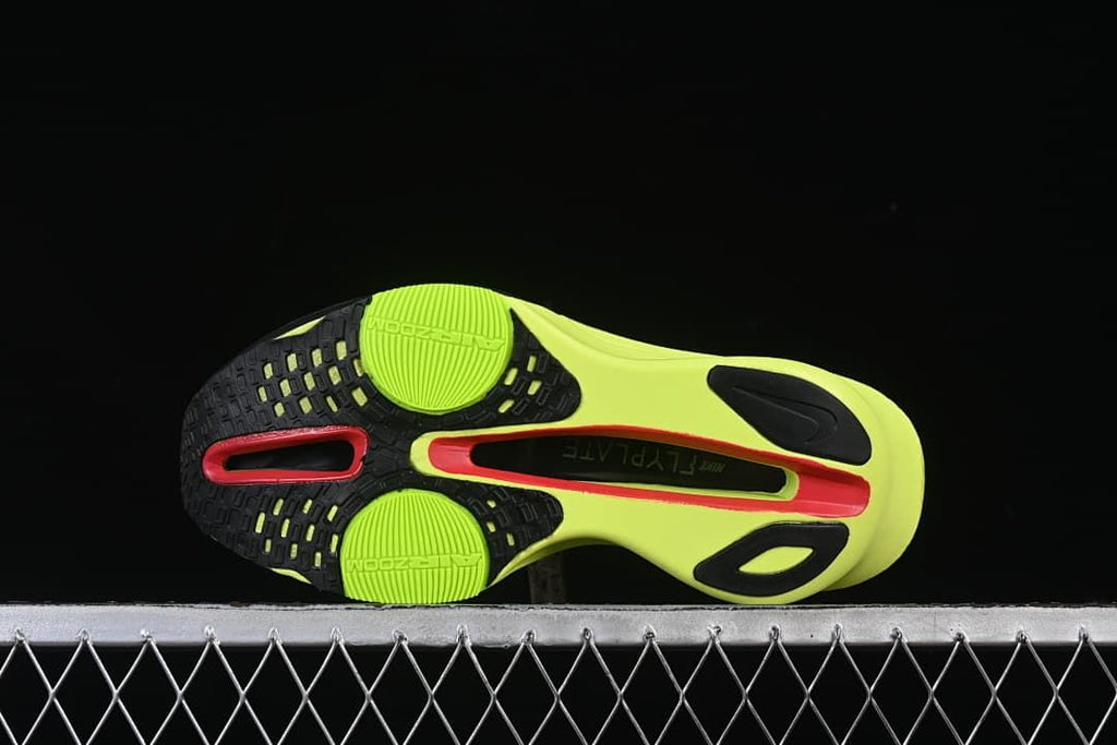 Underside view showing the patterned outsole
