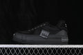 Black xVESSEL low-top sneaker with a chunky sole, shown in side profile